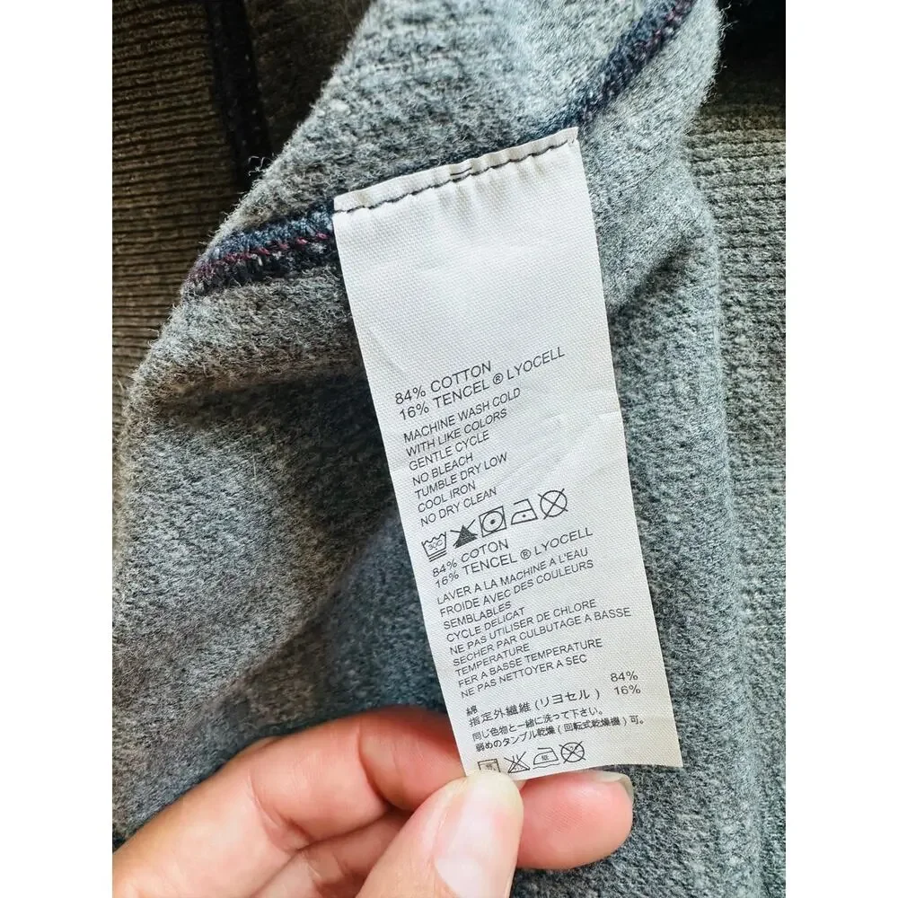 Tommy Bahama Men's Reversible Flipside 1/4 Zip Pullover Sweater Grey XL